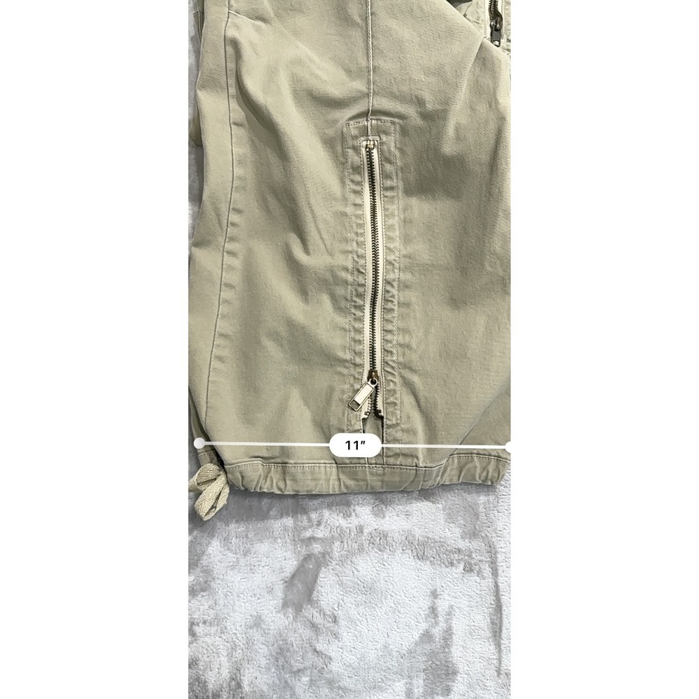 Vintage 90s Y2K Bongo Parachute Pants Women's Jr Size 13 Khaki Cargo Tie Off EUC - Picture 6 of 8